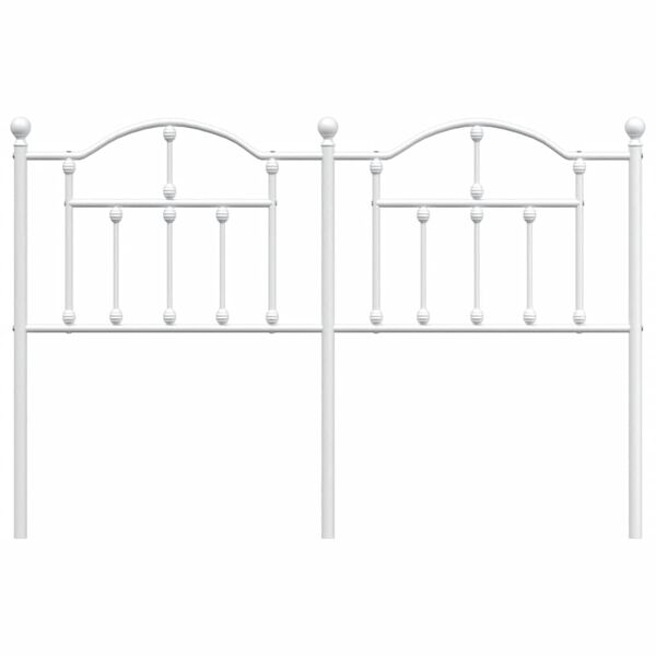 vidaXL Metal Headboard White 150 cm