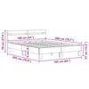 vidaXL Bed Frame with Headboard Old Wood 160 x 200 cm Engineered Wood