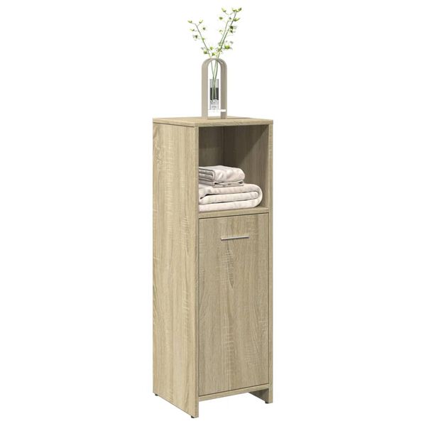 vidaXL Bathroom Cabinet Sonoma Oak 30x30x95 cm Engineered Wood