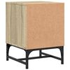 vidaXL Bedside Cabinet with Glass Door Sonoma Oak 35x37x50 cm