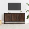 vidaXL TV Cabinet Brown Oak 100x35x50 cm Engineered Wood and Metal