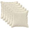 vidaXL Cushion Cover 6 pcs HOUTEN Cream 30 x 30 cm Microfiber Fleece