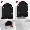 vidaXL Toilet Seat Adjustable Black 48.5 x 36 x 5 cm Polypropylene