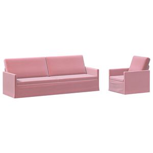 vidaXL Sofa Set 2 pcs Pink Velvet