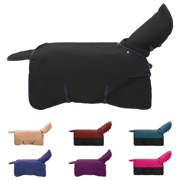 vidaXL Horse Blanket Full Black 75 cm Polyester