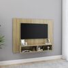 vidaXL Wall TV Cabinet Sonoma Oak 120x23.5x90 cm Engineered Wood