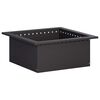 vidaXL Fire Pit Ring Black 60 x 60 x 25 cm Steel
