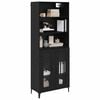 vidaXL Highboard Black Oak 69.5 x 34 x 180 cm Engineered Wood
