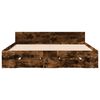 vidaXL Bed Frame with Drawers without Mattress Smoked Oak 150x200 cm King Size