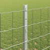 vidaXL Fence with Post Silver 1.2 x 10 m Steel