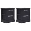 vidaXL Cabinet | Set of 2 | Black | Paulownia wood | Compact | Cabinet