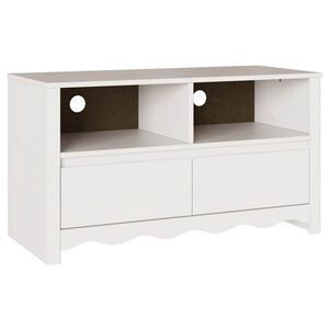 vidaXL TV Cabinet Drammen White 99 x 43 x 55 cm Solid Pine wood