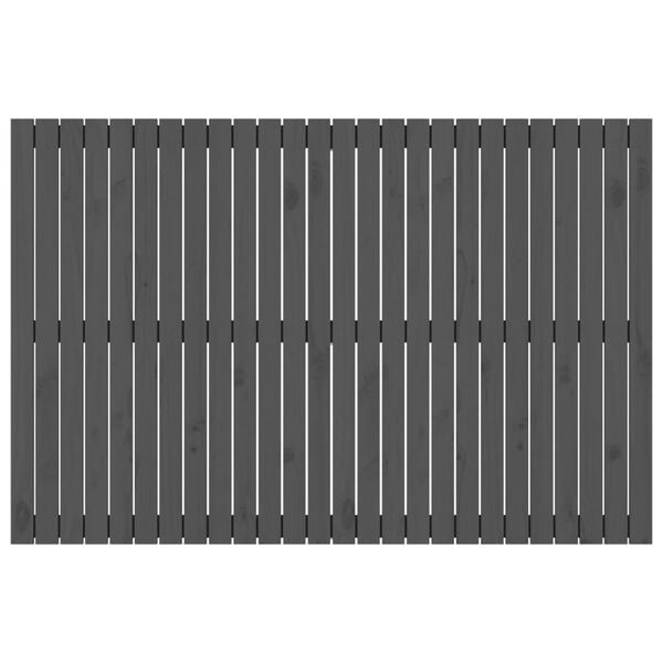 vidaXL Wall Headboard Grey 166x3x110 cm Solid Wood Pine