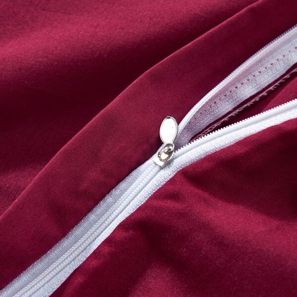 vidaXL Duvet Cover Set Burgundy 155x220/80x80 cm