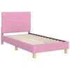 vidaXL Children's Bed Frame with Headboard Pink 80 x 160 cm Fabric