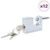 vidaXL Padlock 12 pcs Silver 6 x 2 x 4.5 cm Iron