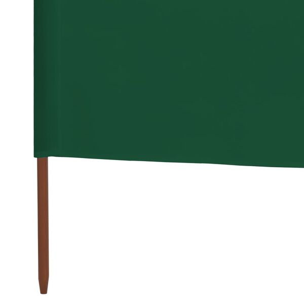 vidaXL 3-panel Wind Screen Fabric 400x160 cm Green