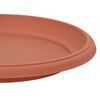 vidaXL Round Flower Tray 24 pcs Brick Red &Oslash; 27 x 2.5 cm Plastic