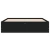 vidaXL Bed Frame with Drawers without Mattress Black 135x190 cm Double