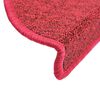 vidaXL Stair Mats 30 pcs 56x17x3 cm Red Half Round