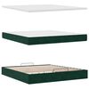 vidaXL Ottoman Bed with Mattresses Dark Green 160x200cm Velvet