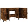 vidaXL Desk Smoked Oak 140x50x75 cm Engineered Wood