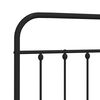 vidaXL Metal Headboard Black 150 cm