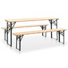 vidaXL Folding Beer Table with 2 Benches 177 cm Pinewood
