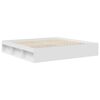 vidaXL Bed Frame with Headboard White 200 x 200 cm Engineered wood