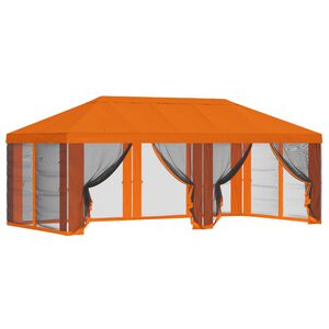 vidaXL Gazebo Cover with Sidewalls 6 x 3 m Orange Polyester 190