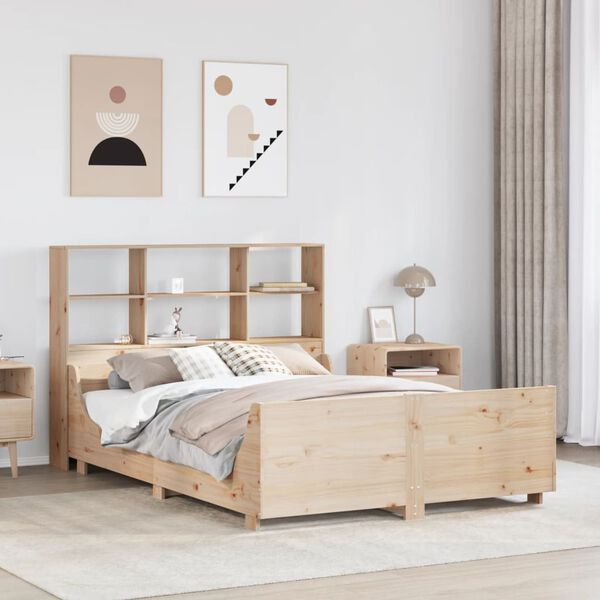 vidaXL Bookcase Bed without Mattress 150x200 cm King Size Solid Wood