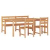 vidaXL 4 Piece Garden Dining Set Solid Wood Teak