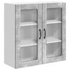 vidaXL Wall Glass Cabinet LUCCA Concrete Grey 80 x 31 x 80 cm
