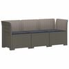vidaXL 3-Seater Garden Sofa with Cushions Rattan Look PP Light Grey