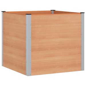 vidaXL Garden Raised Bed Brown 100 x 100 x 91 cm WPC and Aluminium