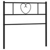 vidaXL Metal Replace Headboard Black 75 cm