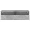 vidaXL TV Wall Cabinet Concrete Grey 100x30x30 cm Engineered Wood