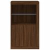 vidaXL Side Cabinet with LED Lights Brown Oak Engineered Wood