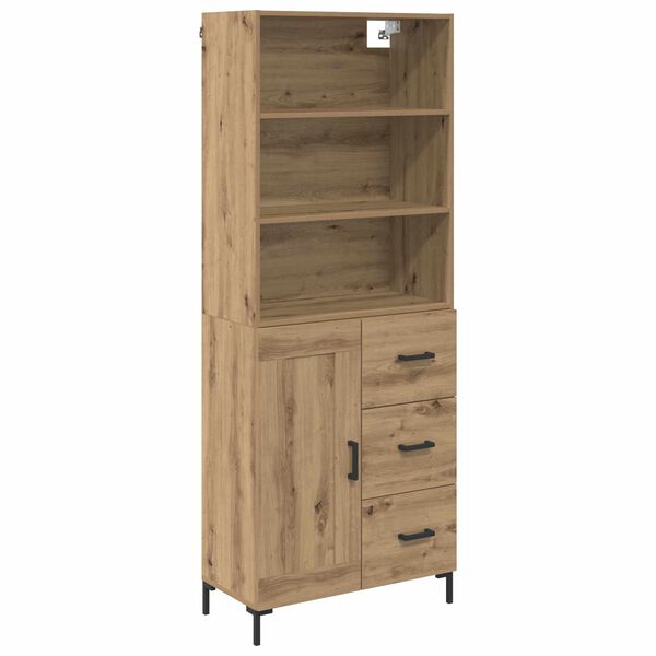 vidaXL Highboard Artisan Oak 69.5 x 34 x 180 cm Engineered Wood