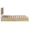 vidaXL Storage Bed with Drawer Sonoma Oak 160 x 200 cm Engineered Wood