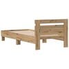 vidaXL Bed Frame with LED Artisan Oak 90 x 190 cm Engineered Wood