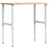 vidaXL Workbench 100x60x(71.5-98) cm Solid Wood Oak