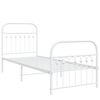 vidaXL Metal Bed Frame without Mattress with Footboard White 80x200cm
