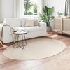 vidaXL Area Rugs Oval HUARTE Beige 140 x 200 cm 100% Polyester