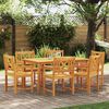 vidaXL Garden Dining Set 7 pcs Brown Solid Acacia Wood