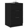 vidaXL Bedside Cabinet Black Oak 40 x 65 x 65 cm Engineered Wood