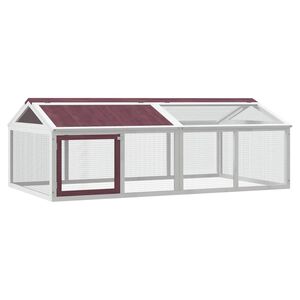 vidaXL Run Box Mocha 200x112.5x74 cm Solid Wood Pine