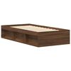 vidaXL Bed Frame without Mattress Brown Oak 75x190 cm Small Single Small Single