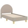 vidaXL Toddler Bed Frame with Headboard Light Grey 70 x 140 cm
