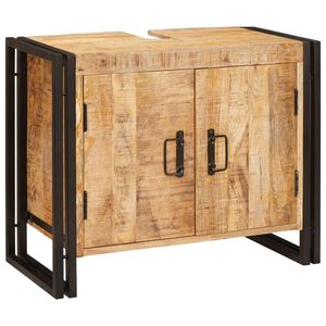 vidaXL Sink cabinet with Shelf Brown 71 x 33 x 58 cm Solid Mango Wood